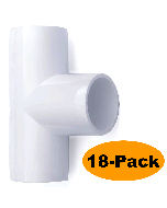 18-Pack 3/4 in. PVC Tee ASTM SCH40 Furniture-Grade Fittings