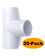 20-Pack 3/4 in. PVC Tee ASTM SCH40 Furniture-Grade Fittings