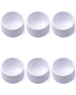 6-Pk 1" SCH-40 PVC End Caps Furniture-Grade Connectors ASTM ANSI D2466