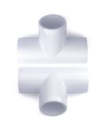 2-Pack 247Garden 1 in. PVC 3-Way Tee Fitting - ASTM SCH40 Furniture-Grade Connector