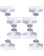 8-Pack 247Garden 1 in. PVC 3-Way Tee Fitting - ASTM SCH40 Furniture-Grade Connector