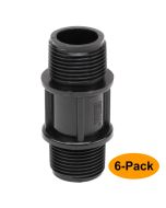 6-Pk 1/2 in. HDPE PP ABS Male Threaded Nipples