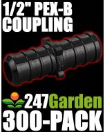 300-Pack 1/2" PEX-B Plastic Coupling Lead Free PPSU NSF