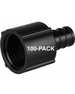 100-Pack 1/2" Swivel FPT PEX Adapters PPSU ASTM F2159 Rib Nut Fittings