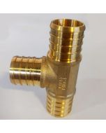 5-Pack 1" Pex Tee, 3/4 Inch Pex T Fittings, No Lead Brass F1807, Pex-B Fittings For Pex Pipe