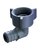 50-Pack 3/4" Swivel FPT PEX 90-Degree Elbow Adapter, ASTM F2159 Crimp Fitting NSF