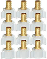 16-Pack 1/2" Pex X 1/2" Female NPT Swivel Adapter Brass Barb Crimp Brass Fittings, ASTM F1807
