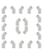 20-Pack 3/4 in. Schedule 40 PVC 45-Degree Elbow Fittings NSF Pipe Fitting SCH40 ASTM D2466