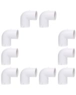 10-Pk 3/4 in. Schedule 40 PVC 90-Degree Elbow NSF Pipe Fitting SCH40 ASTM D2466