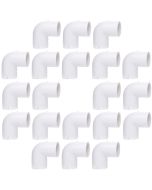20-Pk 3/4 in. Schedule 40 PVC 90-Degree Elbow NSF Pipe Fitting SCH40 ASTM D2466