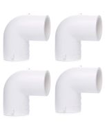 4-Pack 1" 90-Degree SCH-40 PVC Fittings, Plumbing Grade NSF-PW UPC ASTM ANSI D2466