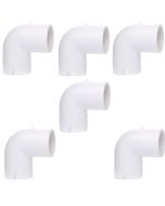 6-Pack 1" 90-Degree SCH-40 PVC Fittings, Plumbing Grade NSF-PW UPC ASTM ANSI D2466