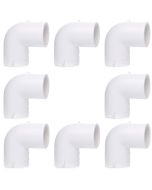 8-Pk 3/4 in. Schedule 40 PVC 90-Degree Elbow NSF Pipe Fitting SCH40 ASTM D2466