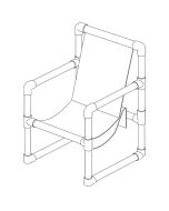 1-1/4" 90-Degree Elbows and Tee PVC Fittings for DIY PVC Chair