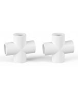 2-PK 1-1/4 in. SCH-40 PVC Cross Fittings NSF ASTM D2466 1.25"