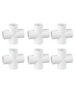 6-PK 1-1/4 in. SCH-40 PVC Cross Fittings NSF ASTM D2466 1.25"
