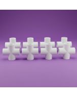 8-Pack 1 in. SCH-40 PVC Cross Fittings ASTM D2466 1" Plumbing Grade 4-Way Pipe Connectors