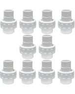 10-Pk 3/4 in. Sch-40 PVC Male Unions w/ O-Ring Slip/Socket Pipe Fittings ASTM D2466 F1970 FS USA