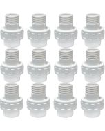 12-Pk 3/4 in. Sch-40 PVC Male Unions w/ O-Ring Slip/Socket Pipe Fittings ASTM D2466 F1970 FS USA