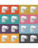16-PK 3/4 in. SCH-40 PVC 90° Street Elbow Pipe Fittings NSF ASTM D2466 3/4" Slip x 3/4" Spigot