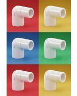 6-PK 1 in. SCH-40 PVC 90° Street Elbow Pipe Fittings NSF ASTM D2466 1" Slip x 1" Spigot w/Free Shipping USA