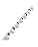 SCH-40 Manifold 1/2" FNPT Inlet, 1/2" FNPT Outlet, 7-Port Open, ASTM D2466 Modular PVC Fitting Kit