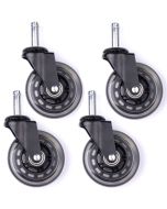 4-Pack ASTM SCH40 PVC Caster and Wheel (Long Stem) 7/16" Diameter