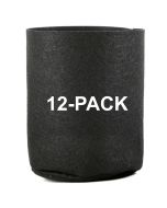 12-Pack 247Garden 1/4 Gallon Basic Aeration Fabric Pots/Plant Grow Bags (Black Color, 200GSM, 5H x 4D)
