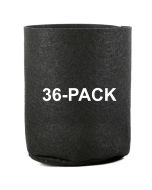 36-Pack 247Garden 1/4 Gallon Basic Aeration Fabric Pots/Plant Grow Bags (Black Color, 200GSM, 5H x 4D)