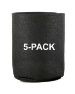 5-Pack 247Garden 1/4 Gallon Basic Aeration Fabric Pots/Plant Grow Bags (Black Color, 200GSM, 5H x 4D)