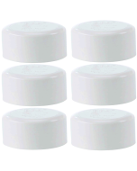 6-Pk 6" SCH40 PVC End Cap/Plug Pressure Pipe Fitting NSF-PW White ASTM D2466