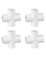 4-PK 1-1/4 in. SCH-40 PVC Cross Fittings NSF ASTM D2466 1.25"