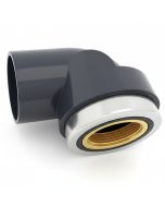 3/4 in. SCH80 PVC 90-Degree Female Elbow w/Brass Threaded Fitting NSF ASTM D2467 PVC Slip x FPT Brass Connector