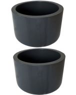 2-PK 4 in. Schedule 80 PVC End Cap Pipe Fitting NSF SCH80 ASTM D2467