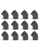 12PC/BOX 4 in. Schedule-80 PVC 45-Degree Elbows for High Pressure Pipe Fitting NSF SCH40 ASTM D2467