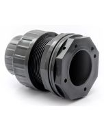 3/4 in. PVC Schedule-80 Union Bulkhead Water Tank Adapter w/EPDM Gasket, Gray, Socket x Socket ASTM D2467/F1970