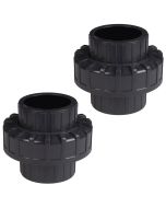 2-Pack 1-1/4 in. Schedule 80 PVC Unions Sch-80 Pipe Repair Fittings Slip/Socket ASTM D2467/F1970