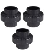 3-Pack 1/2 in. Schedule 80 PVC Unions SCH80 Pipe Repair/Joint Fittings Socket-Type ASTM D2467/F1970