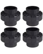 4-Pack 3/4 in. Schedule 80 PVC Unions SCH80 Socket Pipe Repair Fittings ASTM D2467/F1970