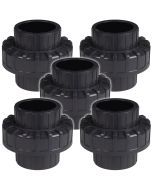 5-Pack 1-1/2 in. SCH-80 PVC Unions Socket-Type for 1.5" Pipe Fitting ASTM D2467/F1970