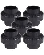 5-Pack 1 in. Schedule 80 PVC Unions Sch-80 Pipe Repair Fittings Slip/Socket ASTM D2467/F1970
