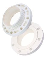 2-Pack 4" SCH-80 PVC Van Stone Flanges 2-Piece Combo (Set of 2) ANSI+ASTM D2467 Socket-Type High Pressure Pipe Fitting