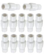 12-Pack 3/4 in. Schedule 40 PVC In-Line Spring Check Valves, Socket