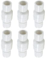 6-Pack 3/4 in. Schedule 40 PVC Spring Check Valves, Socket