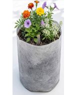 100-PK 1/2-Gallon Tall Starter Plant Grow Bags White 40GSM Deep Aeration Fabric Pots 4D x 9H w/ Adjustable-Height +Free Shipping USA