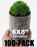 247Garden 100-Pack 6x8" 1/4-Gallon Aeration Seedling Pots/Nursery Fabric Plant Grow Bags (40GSM Non-Woven Eco-Friendly Fabric ~6H x 3.5D 0.25-Gallon) w/Free Shipping USA