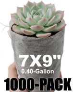 247Garden 1000-Pack 7x9" Aeration Seedling Pot/Nursery Fabric Plant Grow Bag/Cover/Filter (40GSM Non-Woven Eco-Friendly Fabric) 4D x 7H ~0.40-Gallon w/Free USA Mainland Shipping