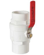 247Garden ERA 3/4 in. Two-Piece SCH40 PVC Chroming Ball Shut-Off Valve w/ Stainless Steel Handle