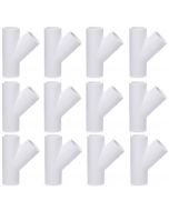 12-Pack 1/2 in. Schedule 40 PVC Skew Tee Y-Fittings 3-Way 45-Degree Lateral Tee Pipe Socket NSF SCH40 ASTM D2466