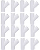 16-Pack 1/2 in. Schedule 40 PVC Skew Tee Y-Fittings 3-Way 45-Degree Lateral Tee Pipe Socket NSF SCH40 ASTM D2466